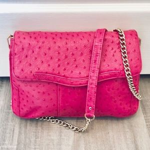 Rebecca Minkoff Hot Pink Crossbody Bag with Chain Strap